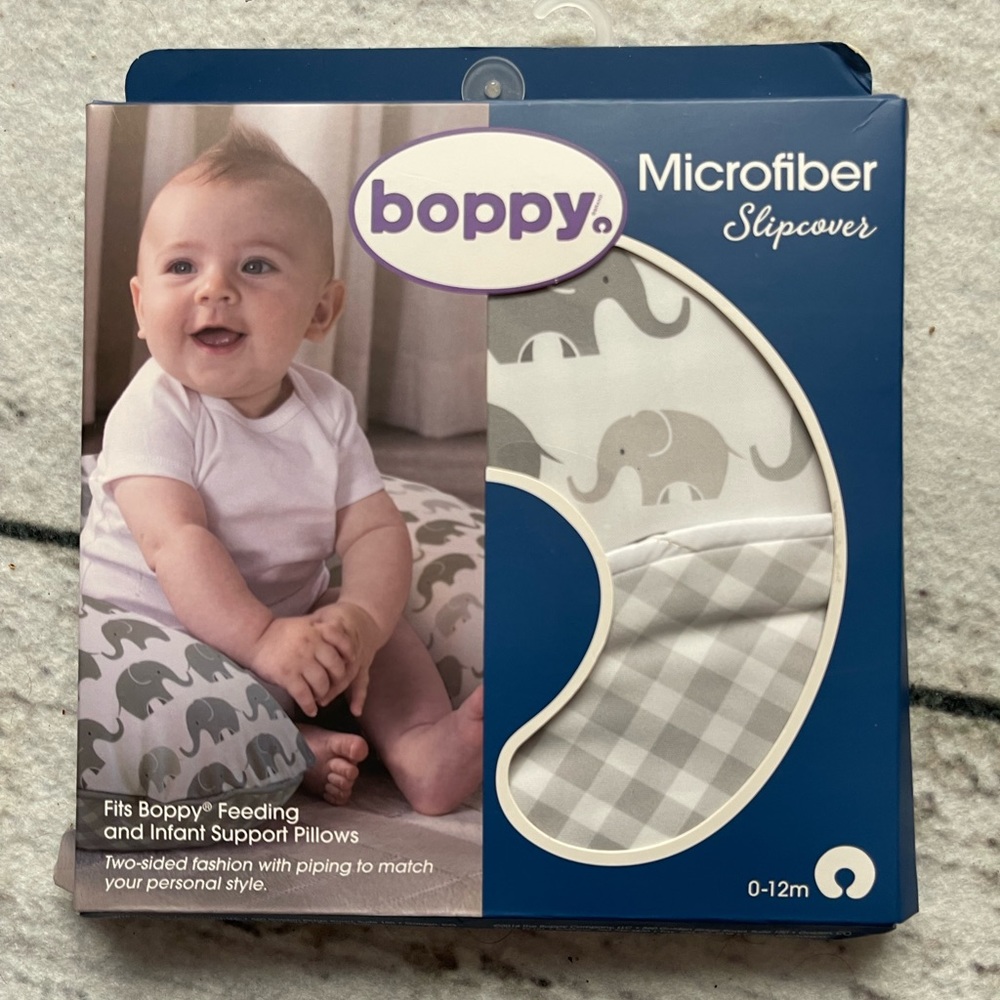 Bobby Original Nursing Pillow Cover elephant grey gingham